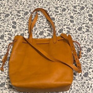 Madewell classic Tan Leather Tote with Adjustable Strap